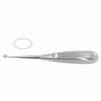 Volkmann Bone Curette Oval - Fig. 0000 Stainless Steel, 17 cm - 6 3/4" Scoop Size 2.8 mm